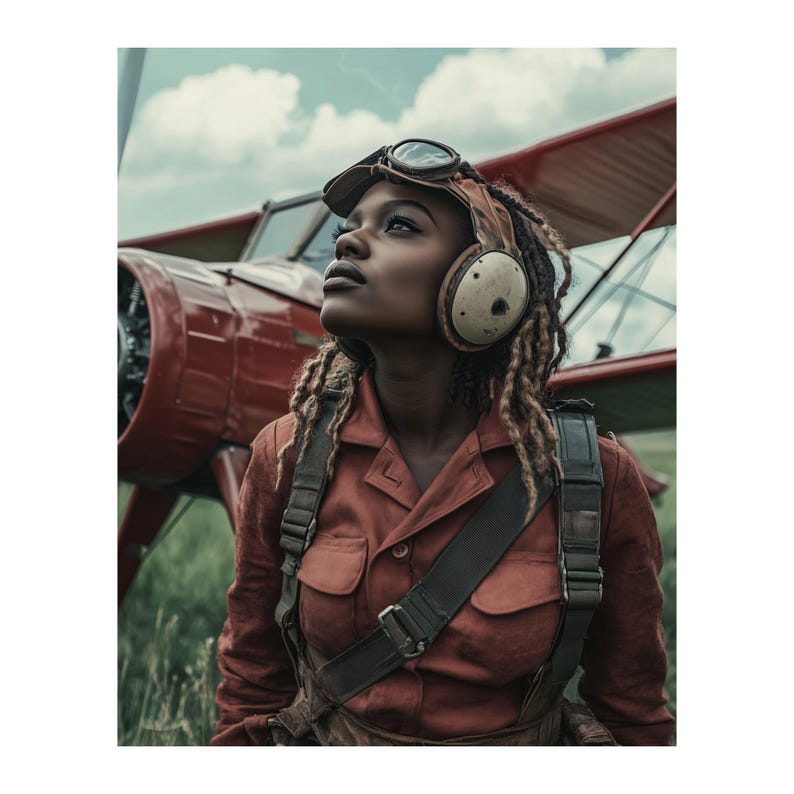 Bessie Coleman 1920s barnstormer print from the Women in Aviation collection by Runway & Heirloom